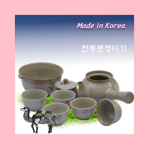 분청패댕이꽃 5인다기 8P