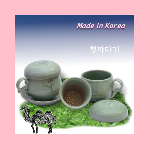 청자꽃1인다기 8P