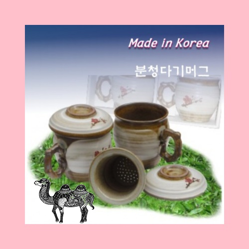 분청매화다기머그 항아리 6P