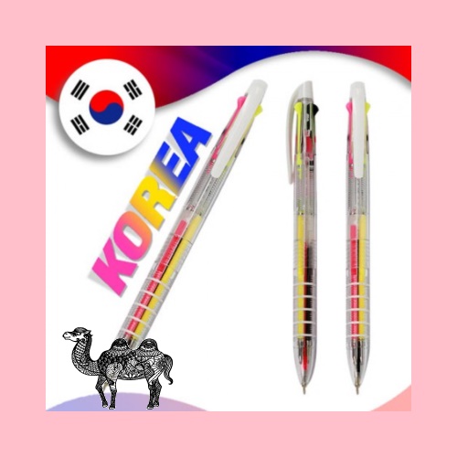 국산코리아형광니들3색 독일잉크 초초저점도 볼펜