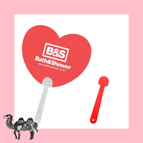 하트 팬시 2컬러 부채