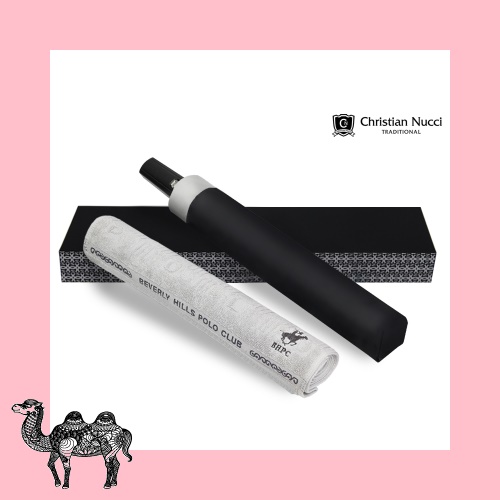 크리스찬누찌 2단우산&타올세트B 2단우산