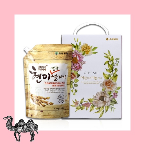 아름다운 주방세제 현미 깔끔설거지 1.2kg 리필 1개 세제 주방세제