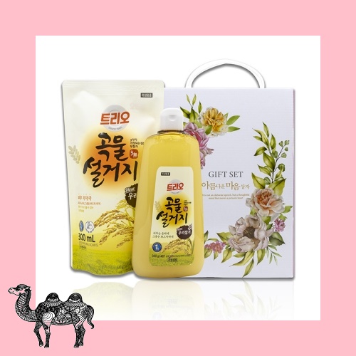 트리오 곡물 설거지 주방세제 500 + 300 세제 주방세제