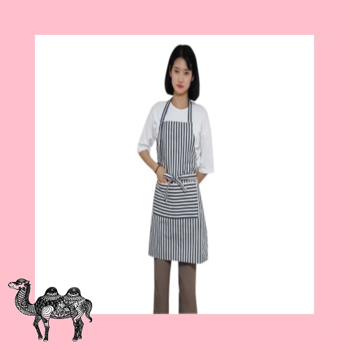 곤색스트라이프 앞치마