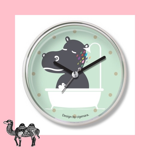 애니멀 하마욕실시계 849CH 욕실시계 방수시계