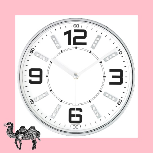 JS3030큐빅크롬무소음벽시계 벽시계