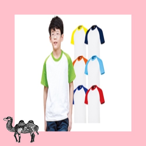 아동용 20수 라운드 라그랑 라운드티셔츠