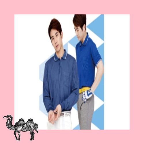 쿨론 카라 2선 반팔장팔 라운드티셔츠