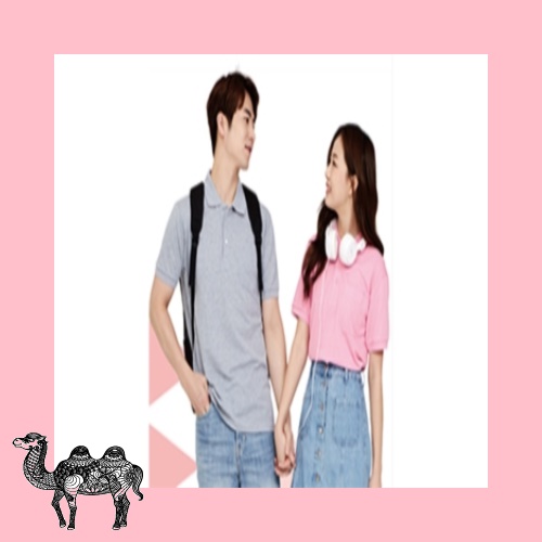 30수 주머니 배색 반팔 라운드티셔츠