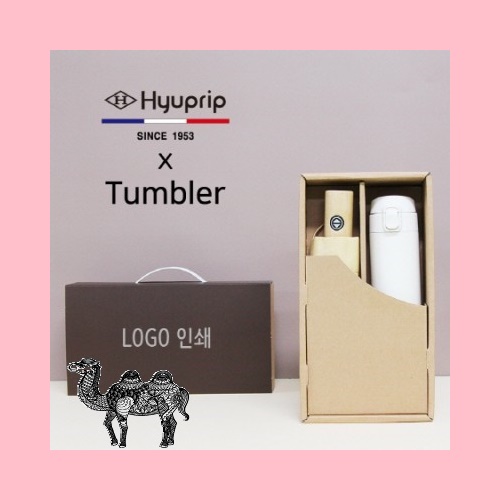 협립 마시멜로 완전자동우산+모던 원터치 500ml 텀블러세트