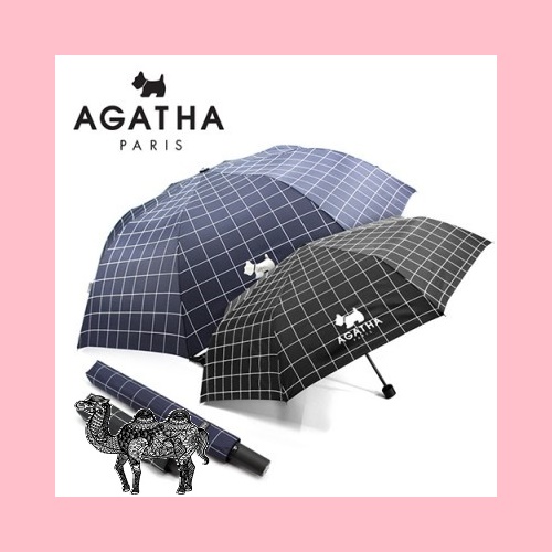 아가타 체크 2단+3단수동 우산세트