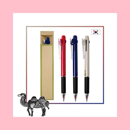세이프티클립 3색 볼펜 0.5mm+에코종이케이스