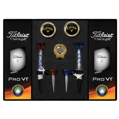 타이틀리스트 Pro V1 골프용품세트(골드)