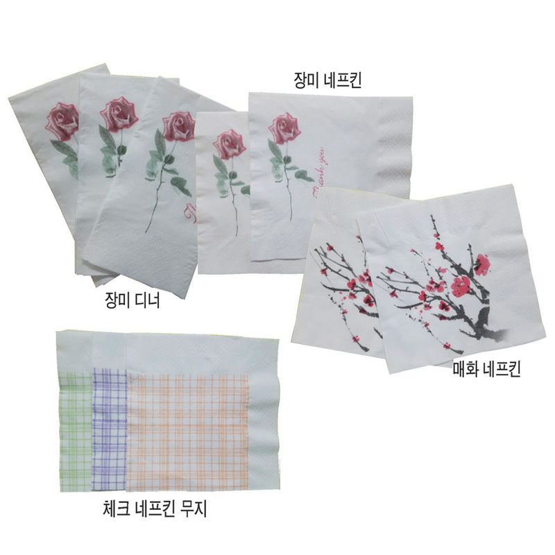 네프킨 디너(매화/체크/장미)