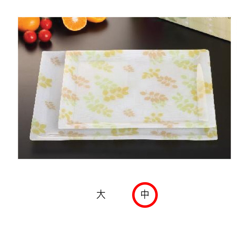 직사각 아크릴쟁반(풀잎) 中