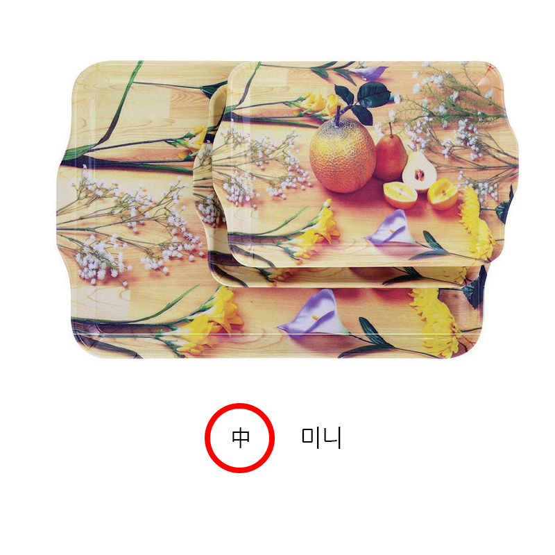 K멜라민 뚜엣쟁반(中)