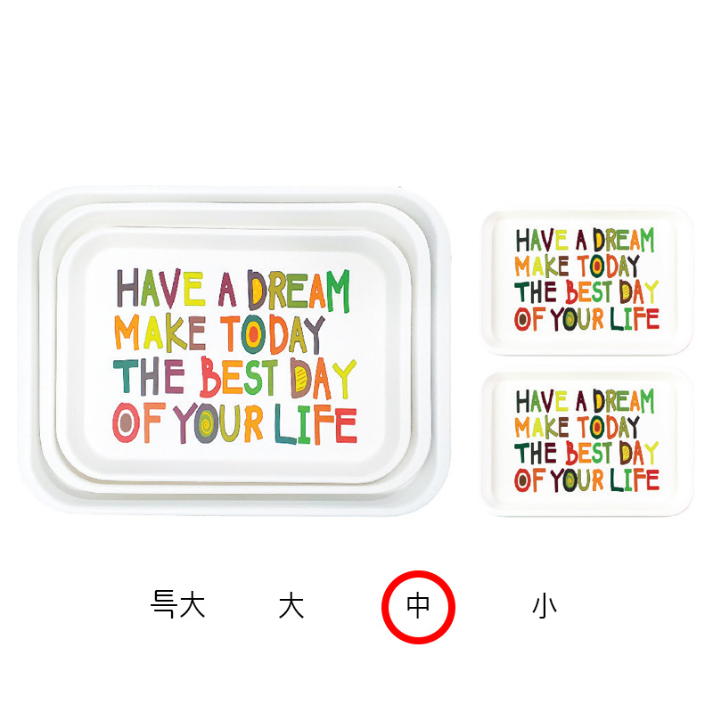 무광멜라민 직쟁반(영어) 中