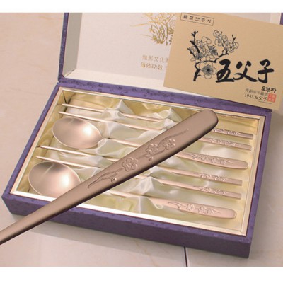 오부자 특매화 방짜 수저 2벌