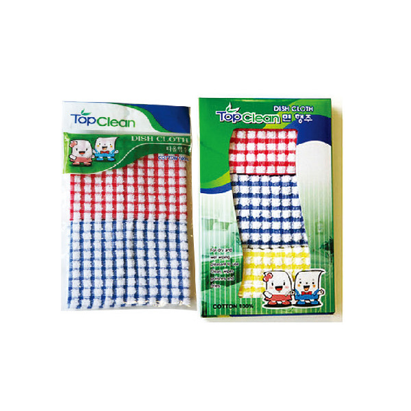 체크(색상)행주 2P OPP