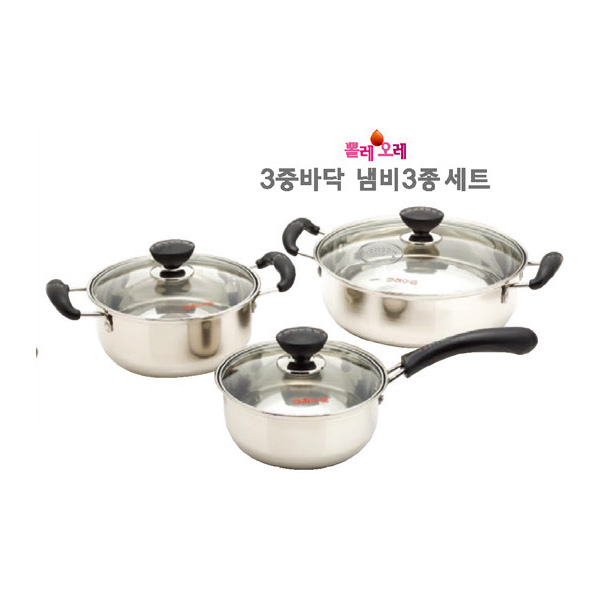 키친아트 뽈레오레 3종냄비 &bull;편수16/양수18/전골24cm