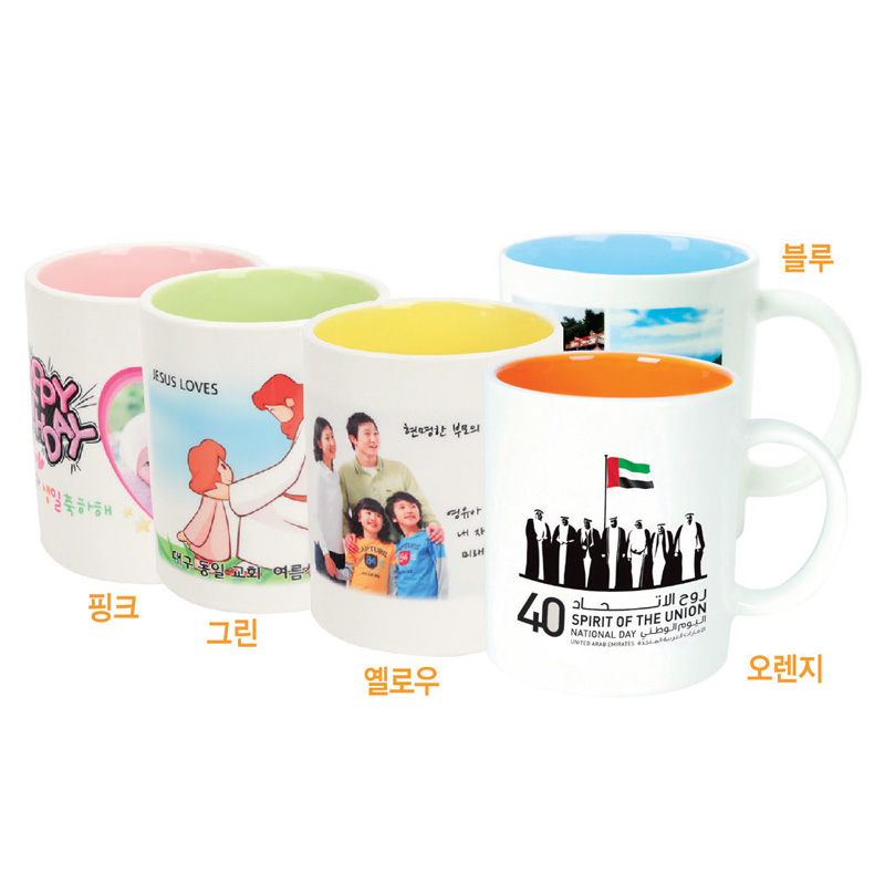 직선 인칼라 포토머그컵