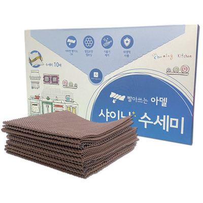 빨아쓰는 샤이닝 수세미 10P