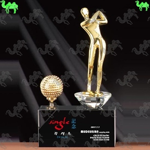 블랙 투톤크리스탈 금속트로피 5644