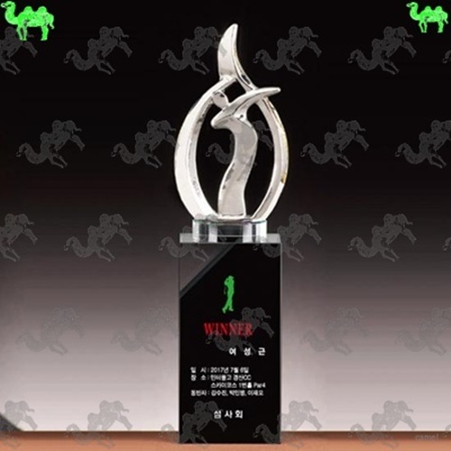 블랙 투톤크리스탈 금속트로피 3350