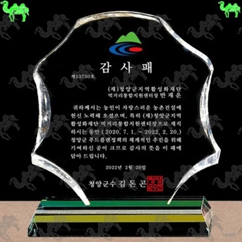 감사패 크리스탈상패 2501