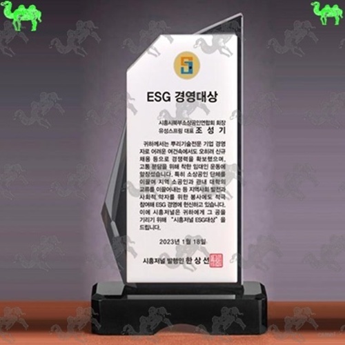 대상 크리스탈상패 6631