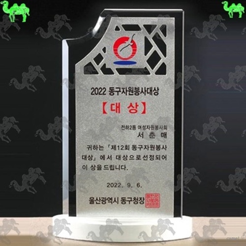 대상 크리스탈상패 6581