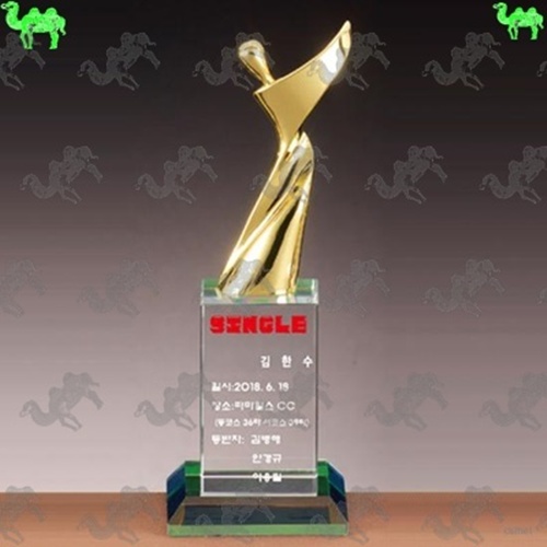 화이트 크리스탈 금속트로피 9733