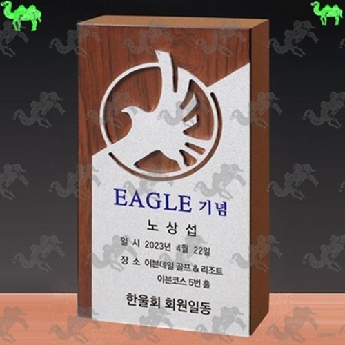 기념패 통우드 타공 마킹 메탈 골프 트로피 5597