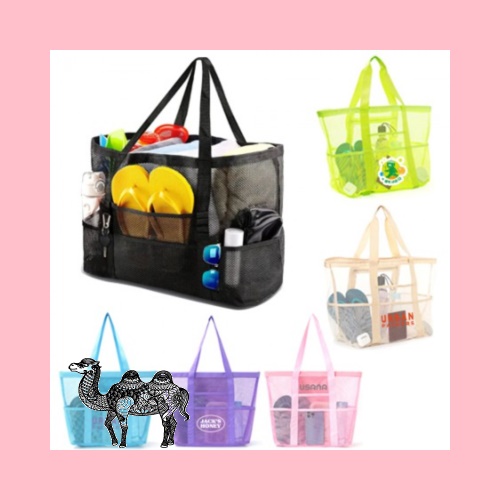 메쉬가방 비치가방 망사가방 중형 대형